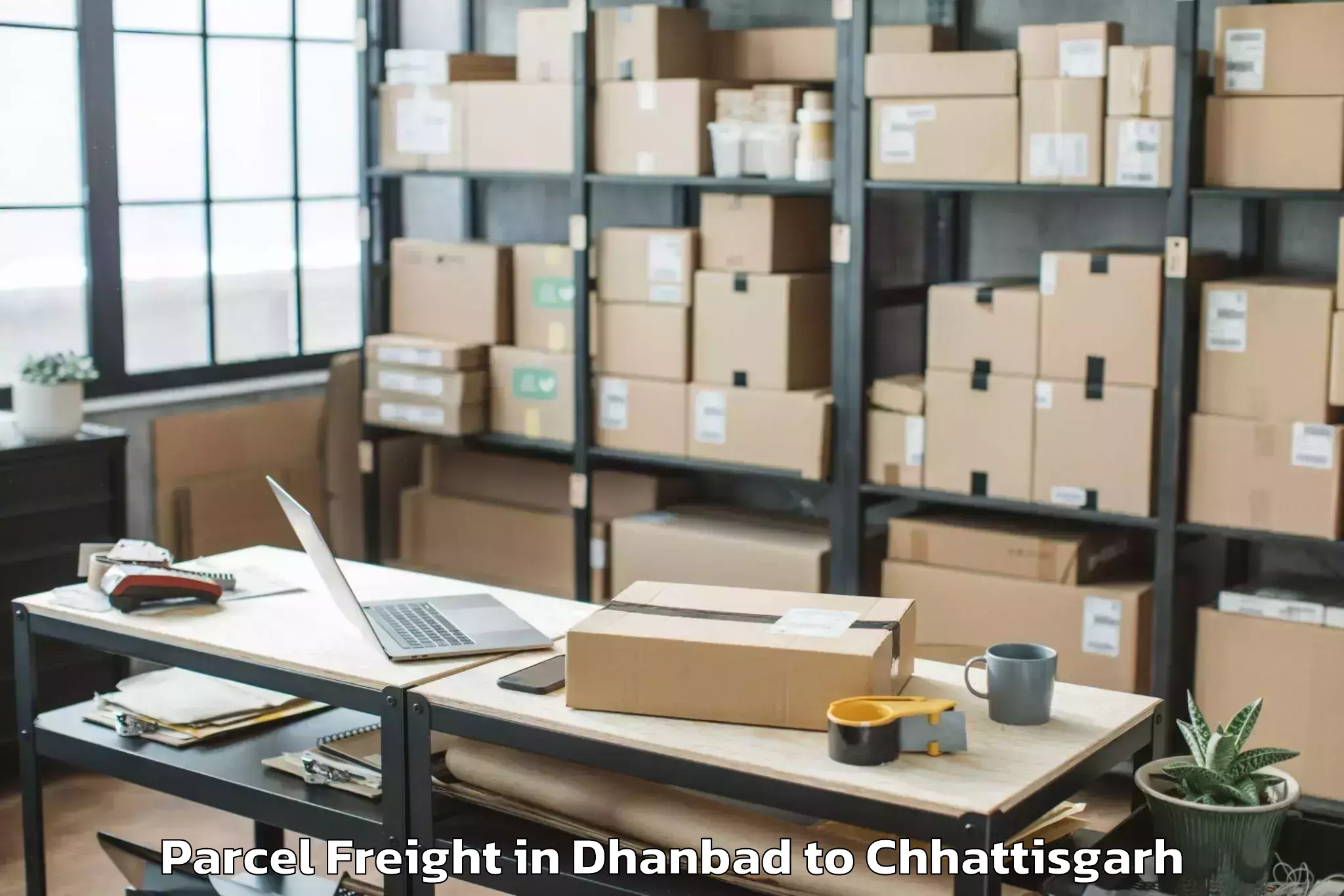 Get Dhanbad to Kharora Parcel Freight